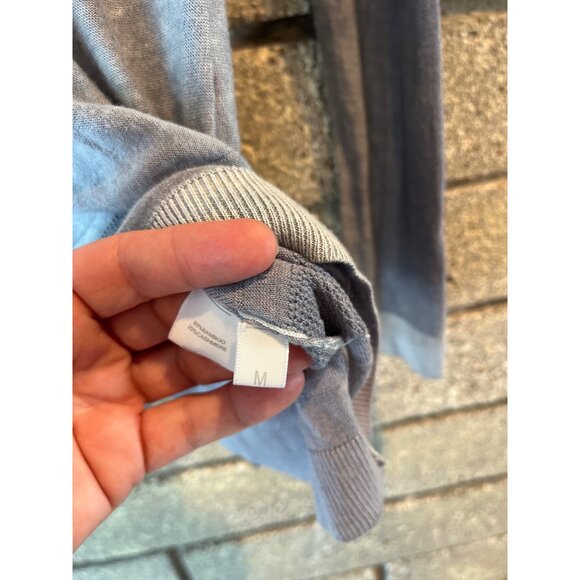 Kokun Womens V-Neck Gray Long-Sleeve Sweater M Bamboo & Cashmere - Picture 5 of 9